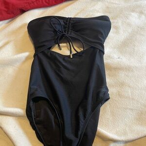Black Strapless Swimsuit